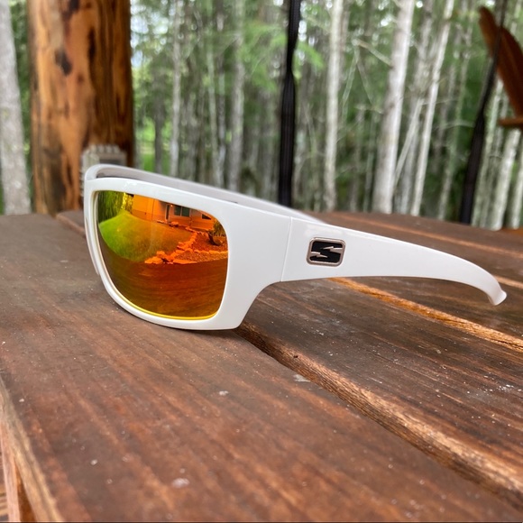 Skeleton Optics Summit Sunglasses White/Orange - Picture 3 of 5